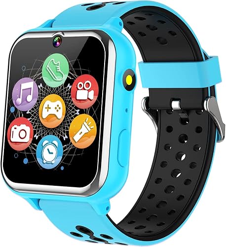 Reloj inteligente para niños y niñas de 3 a 12 años con pantalla táctil HD de 1.54 pulgadas, 24 juegos de rompecabezas, cámara, reproductor de