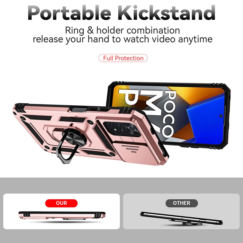 KEYYO Cover per Xiaomi Poco M4 PRO (4G LTE 6.43), Custodia TPU/PC Hybrid Custodie con 360° Supporto, Antiurto Guscio Protezione Bumper Case Caso, Blu