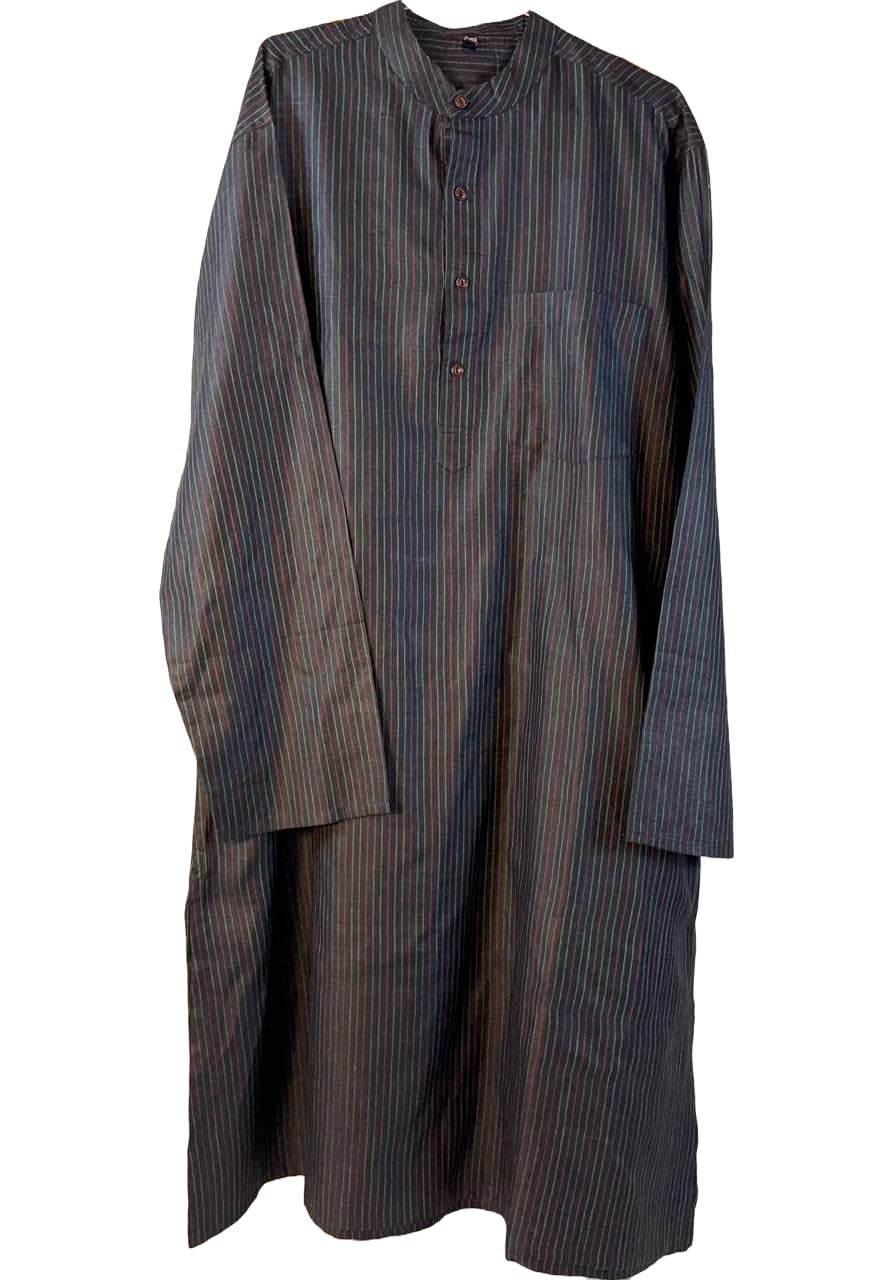 Ratnam's Natural Tasar Silk Men's Kurta – Traditional Handwoven | Natural dye | Nevy Blue | Liner Design | Comfort Fit-image-13