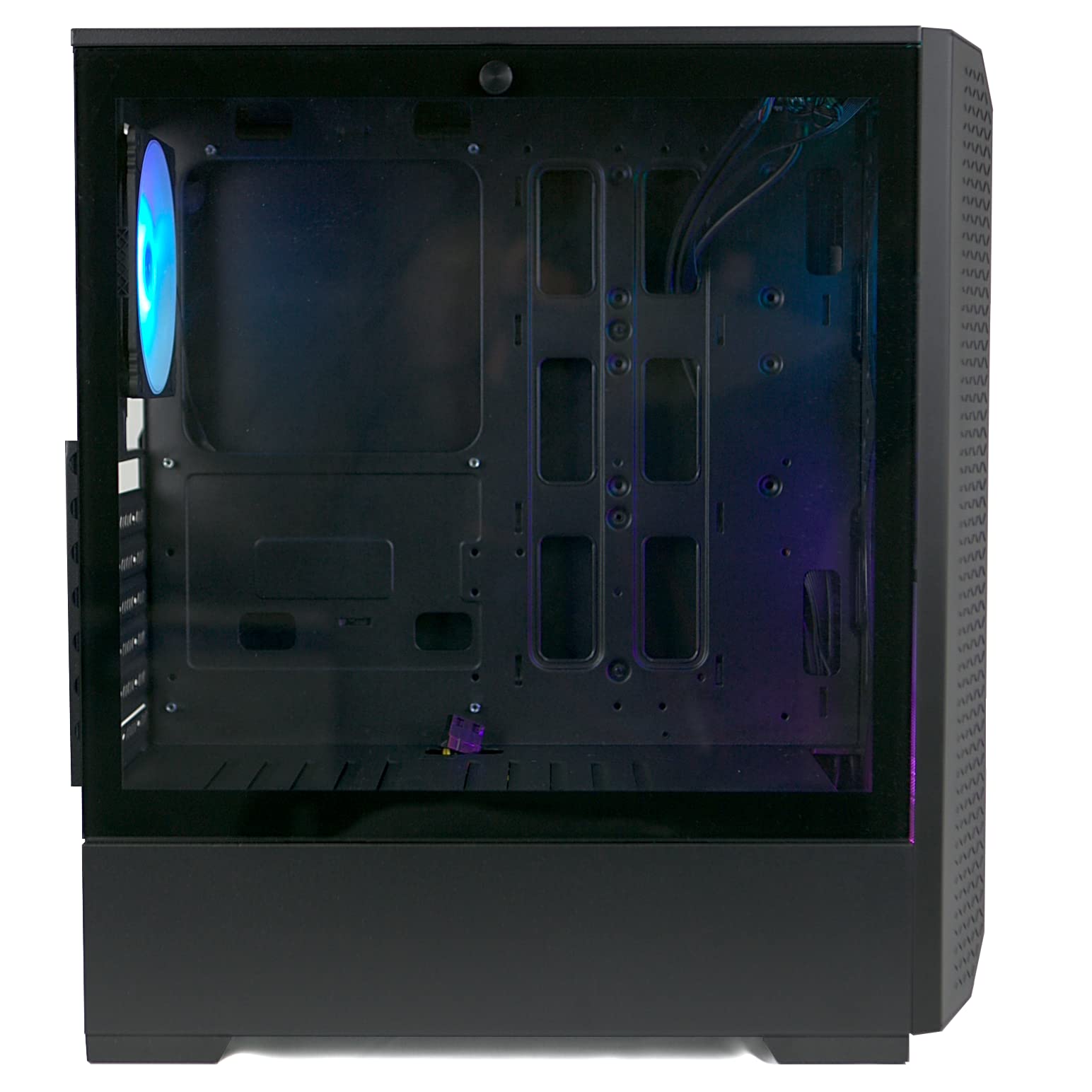 Naos - Case Gaming, ATX Mid-Tower con Pannello Laterale in Vetro Temperato, Due Strip RGB Frontali, Ventola Posteriore 120 mm, Nero