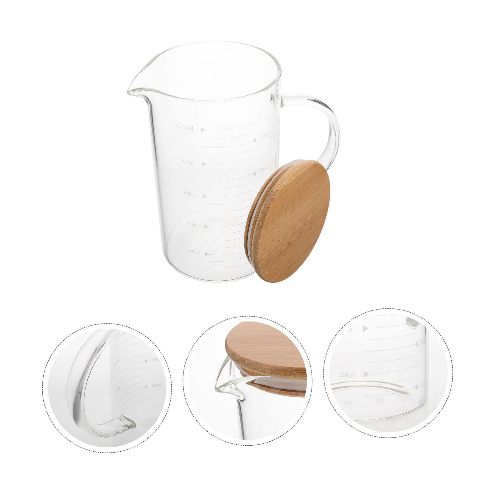 POPETPOP Tazza Con e Tazza Graduata in Vetro Per e Latte Contenitore Da Cucina Per Misurazioni Precise