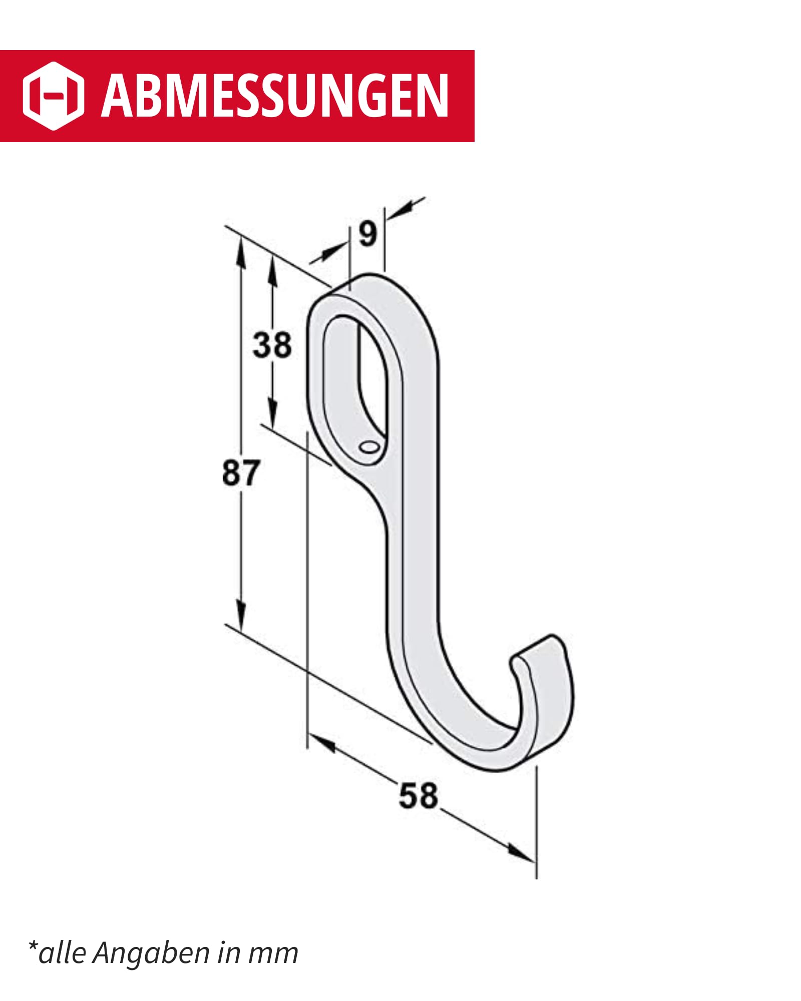 Ganci A S In Metallio Cromato Per Asta Armadio - 5 Pezzi 30x15 Mm Per Appendiabiti - Foto 2