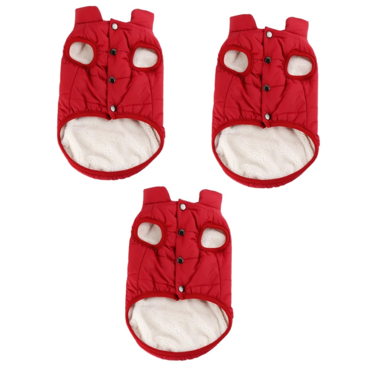 Toddmomy 3 Piezas Ropa para Perros pequeños para el Invierno Ropa de Abrigo Ropa de Cachorro Abrigo de Perro Abrigo Ropa de Perro Ropa para Perros Invierno algodón Acolchado Rojo