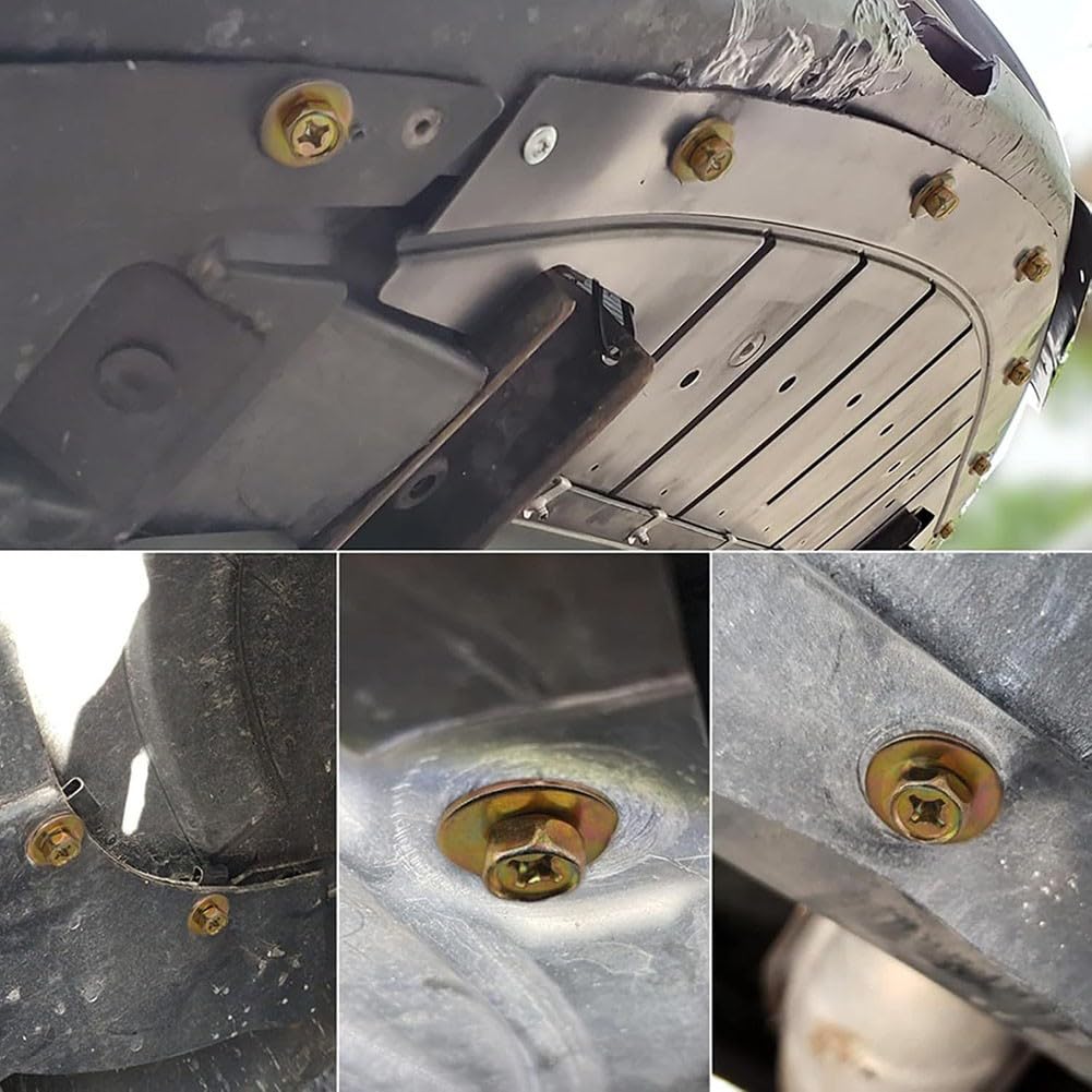 Set di dadi a U per auto M5 M6 M8 con struttura in acciaio inossidabile e finitura zincata per applicazioni di fissaggio sul cruscotto (dado a clip 20U + 20 viti)