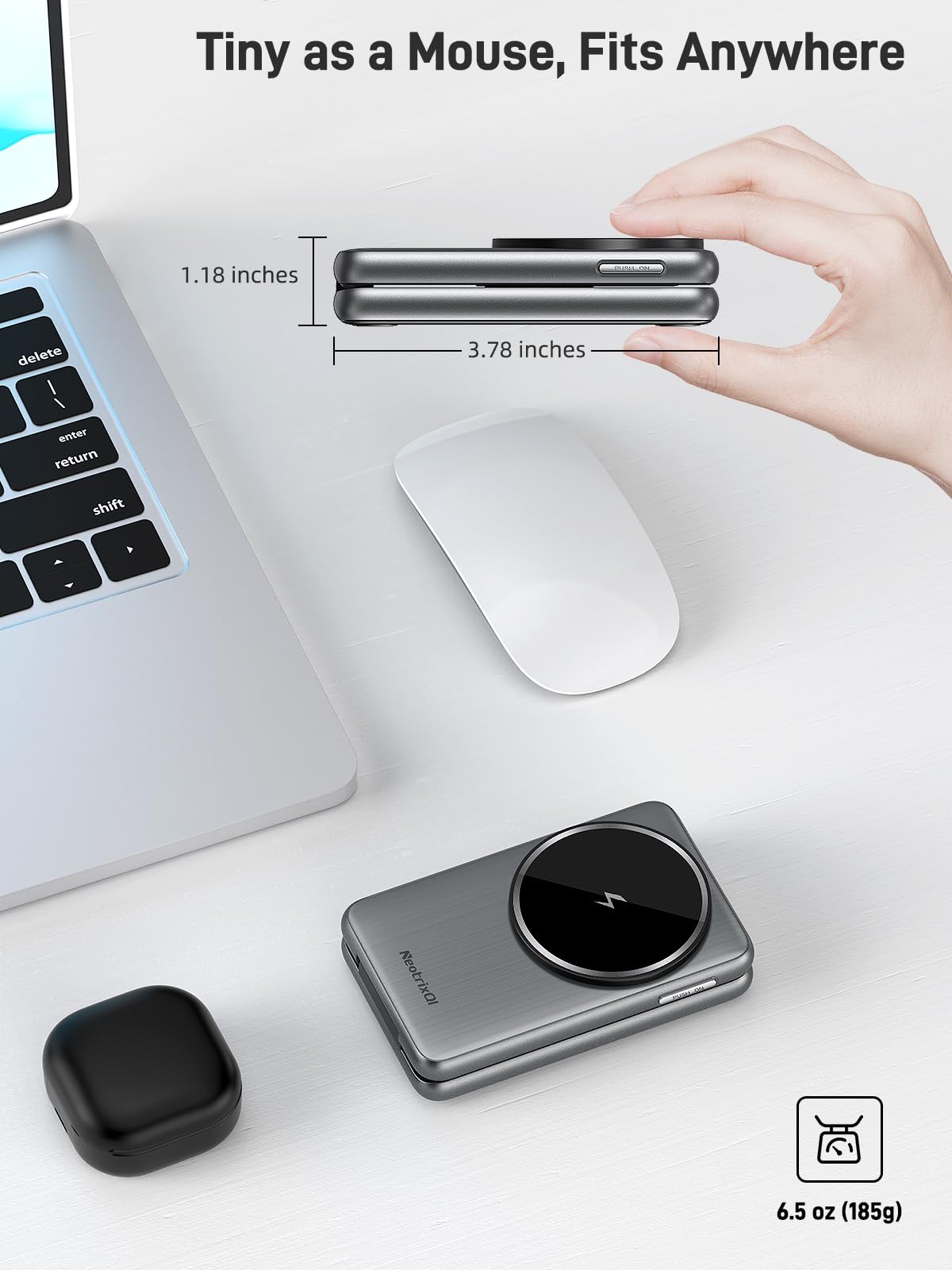 Cargador Inalámbrico para Samsung mag-Safe Charger, Estación de Carga Magnética para Samsung Galaxy S25 Ultra S24, Plegable Cargador Samsung Watch para Galaxy Watch Ultra 8 7 Buds 3 (Argent)