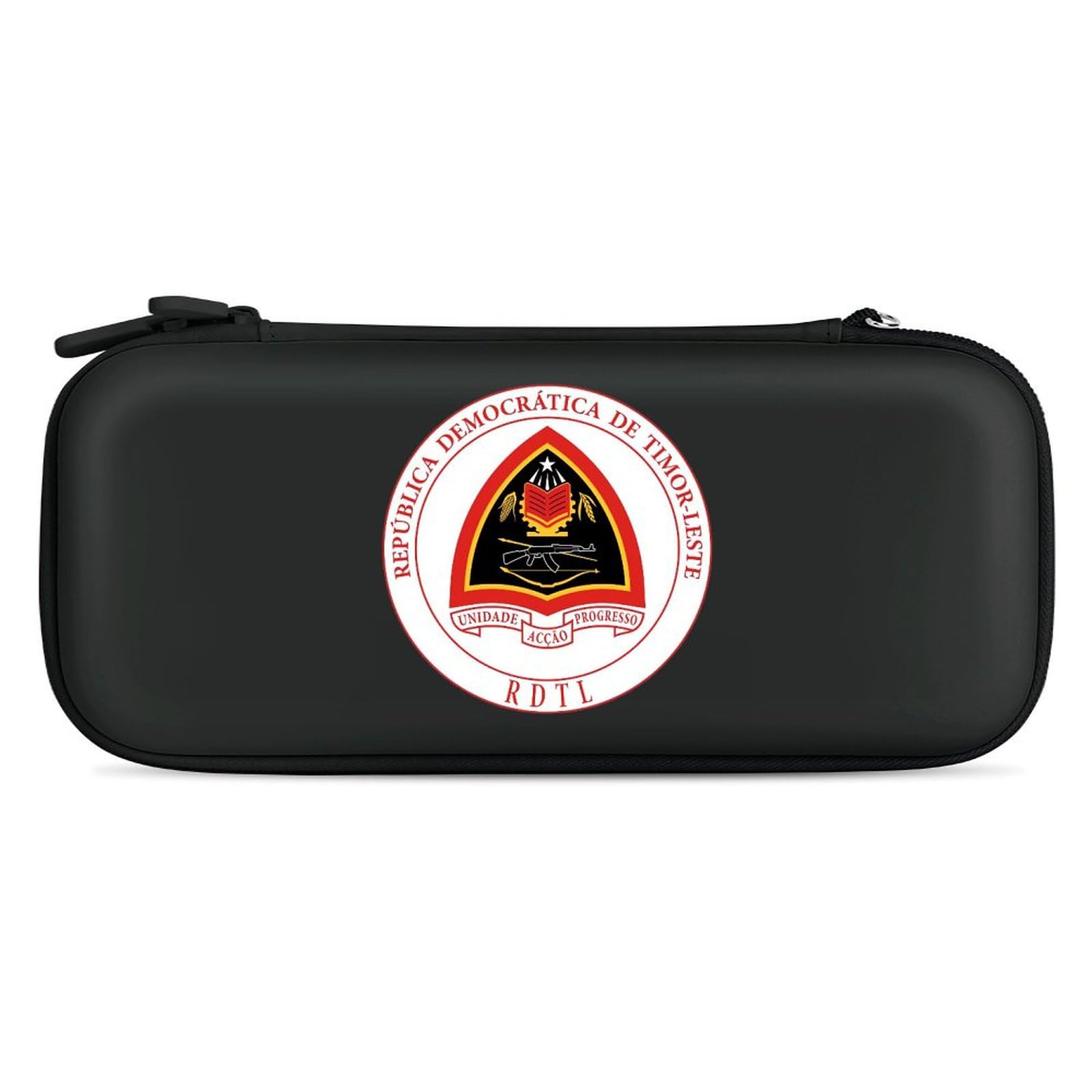 National Emblem of East Timor Compatible with Switch Carrying Case Hard Travel Game Bag Pouch with 15 Games Accessories Black-style