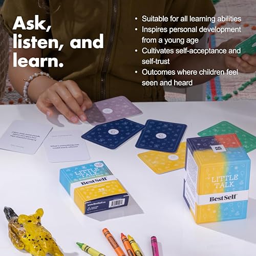 Miniatura 3 de BestSelf - Tarjetas de conversación para niños, paquete de expansión Little Talk, 50 indicaciones, ideales para el aula y herramientas de terapia,