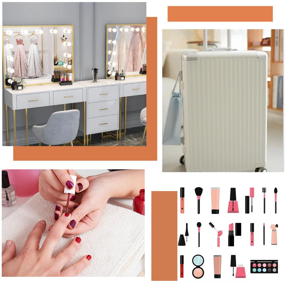 Nagellack Aufbewahrung,30-Flaschen Nagellack Organizer(15ml/0.5 FL.oz),Transparenter Nail Polish Organizer Herausnehmbares Fach Für Reisen,Kosmetik,Schmink Organizers(Grau) Kosmetik