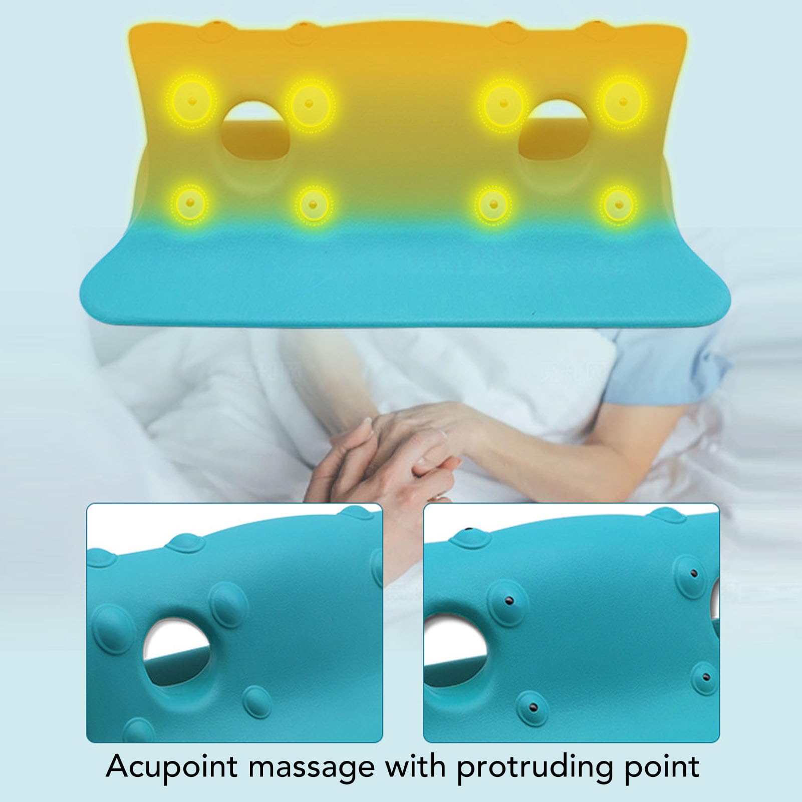 Sonew Cojín de Posicionamiento Corporal, Almohada de Cuña Giratoria para Dolor de Cama de EVA Lavable y Ventilada para Pacientes Ancianos Postrados en Cama
