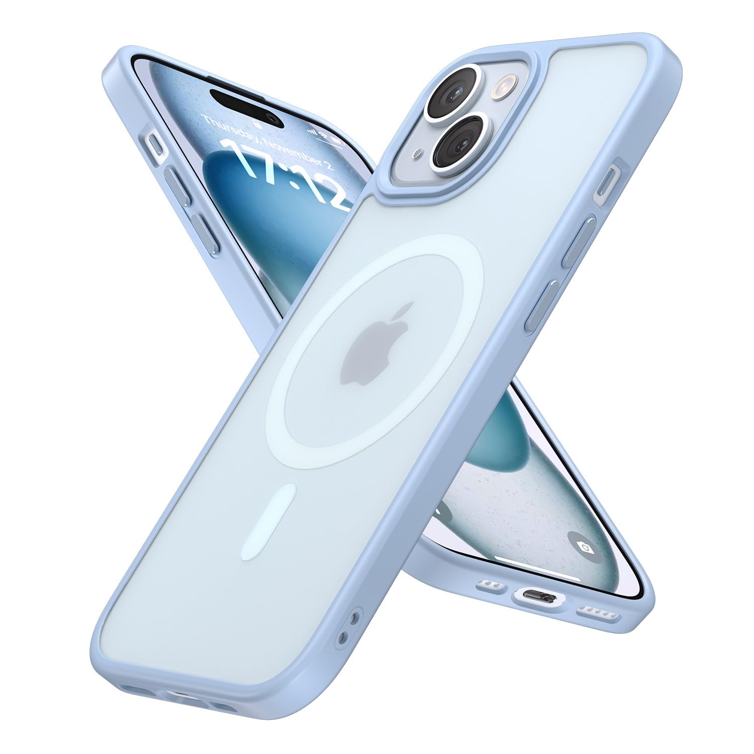 Lifedance for iPhone 15 Case, [Compatible with MagSafe] [Strong Magnetic] Military-Grade Protection, Shockproof Translucent Back, Slim Silky