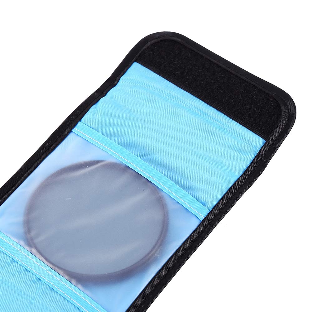 EBTOOLS Sac de Rangement pour Filtre de caméra de Poche 3, boîte de Portefeuille de Filtre de caméra en Nylon résistant aux intempéries