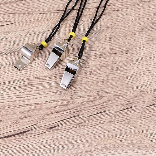 6 silbatos de metal para árbitro con cordón miniatura 4