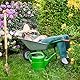 Relaxdays Schubkarrenrad 2er Set, 2.50-4, luftbereift, 2 PR, Ersatzrad bis 100 kg, Luftreifen Stahlfelge, schwarz/Silber