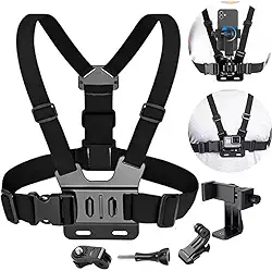 Suporte De Peitoral Para Celular Câmera Gopro Ajustável Expansível Esportivo Moto Bike Peitoral