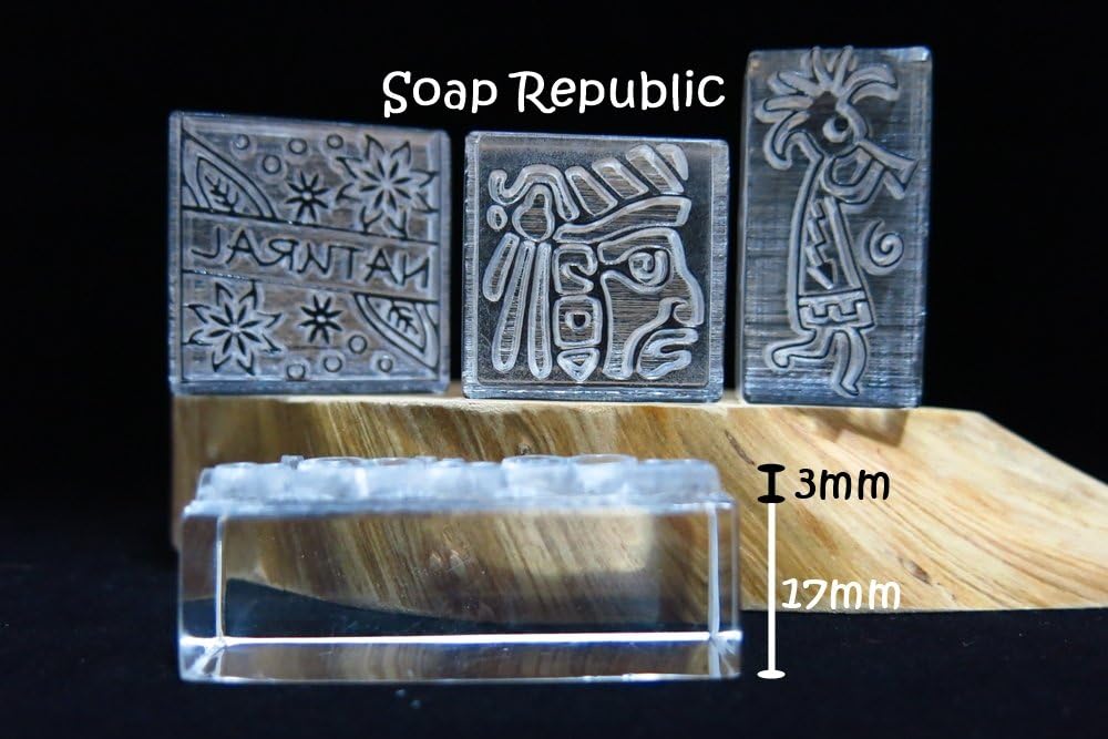 Small Double Happiness Acrylic Soap Stamp/Cookie Stamp/Clay Stamp image 3