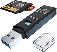 Vista 7 de Lector de tarjetas Micro SD USB 3.0, adaptador de tarjeta SD a USB de 2 en 1 de 5Gbps, lector de tarjetas de memoria Wansurs para tarjetas SDXC
