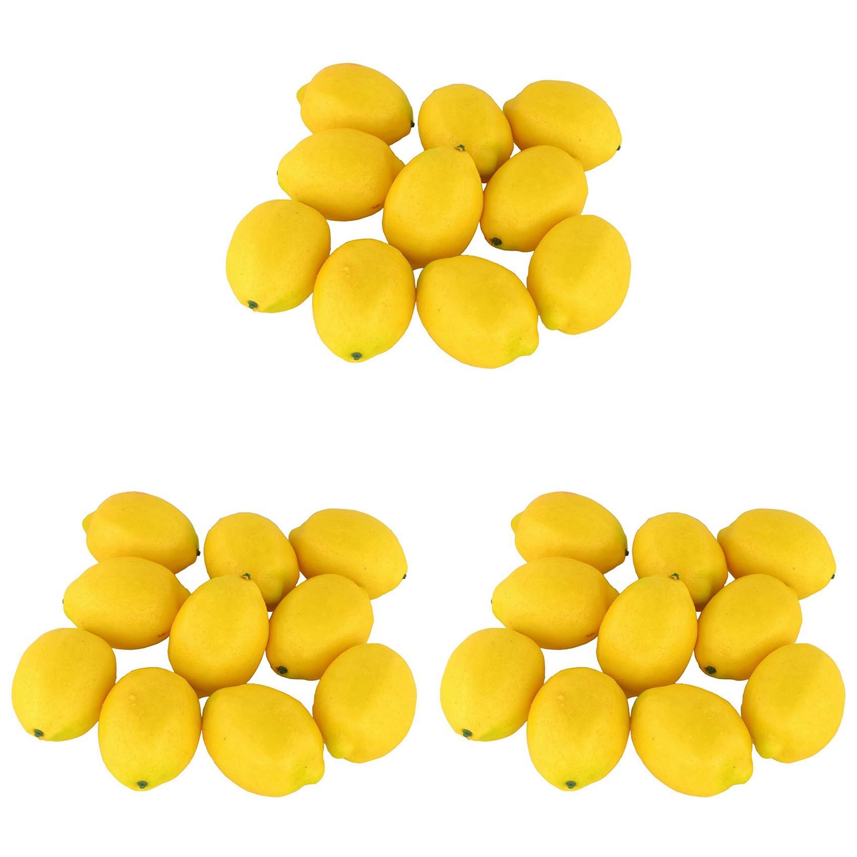 Hndhbfgrt Fake Fruit Home House Kitchen Party Decoration Artificial Lifelike Simulation Yellow Lemon 30Pcs Set