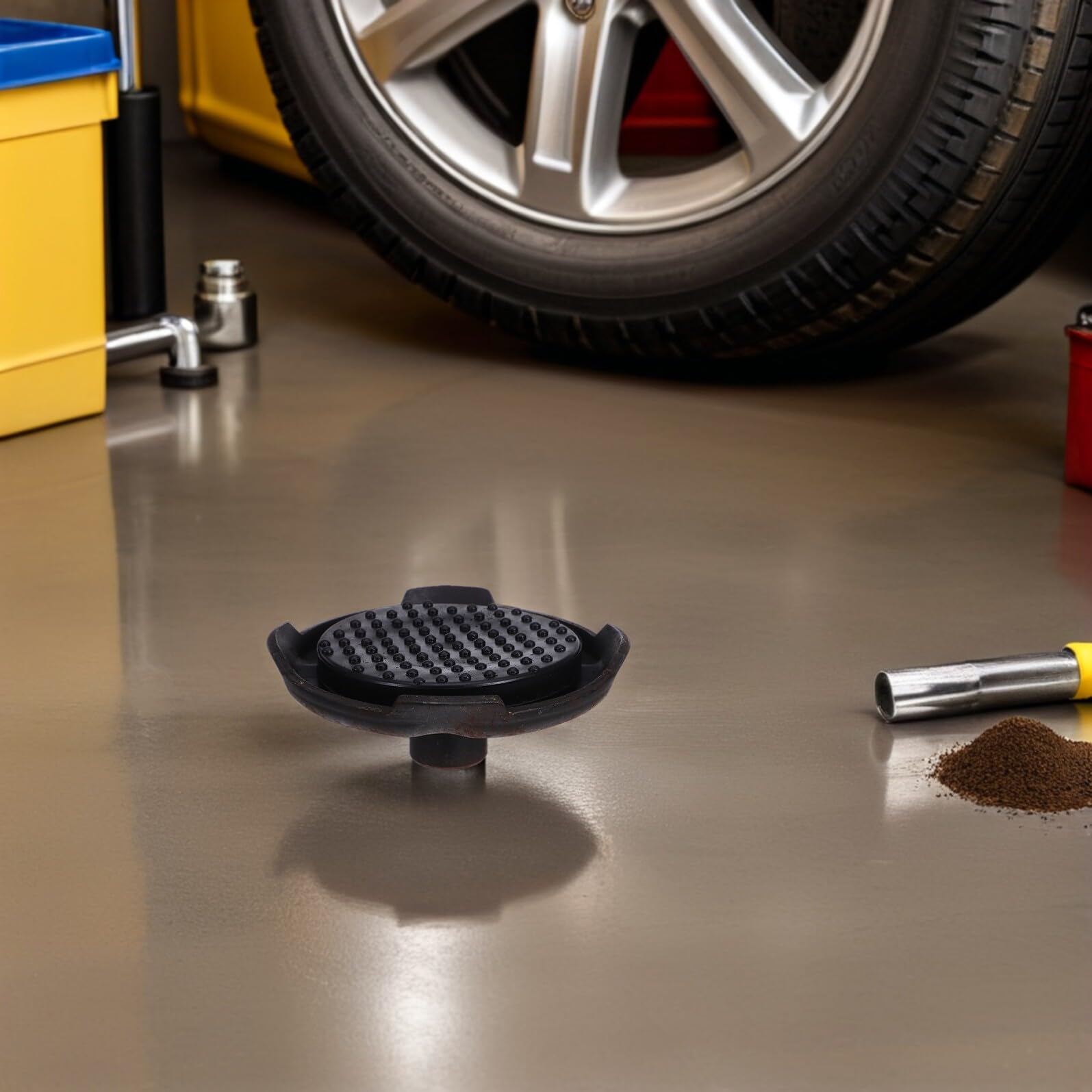 jojofuny Set 1 Pezzo Cuscinetto in Gomma per Martinetto Idraulico Tampone Antiscivolo per Punto di Sollevamento Auto Supporto Stabile per Carrozzeria Adatto a Veicoli Camion e