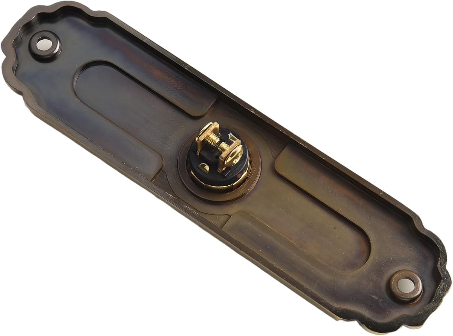 Lighted Doorbell Push Button Wired, Heavy Duty Metal Antique Bronze Front Door Bell with 24/7 Illuminated Ring, Weather Resistant for Outdoor Home Entry, 8-24V AC/DC Compatible