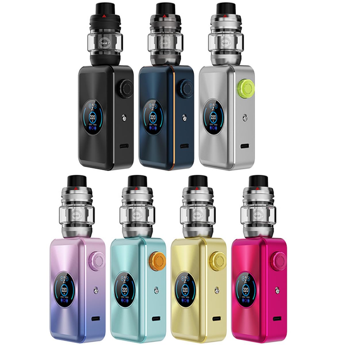 Vaporesso GEN Max Kit 220W Electronic Cigarette Box MOD Vape with 6ml iTank T Tank Fit GTi Coil COREX 2.0 Vaporizer No Nicotine (Noir foncé)