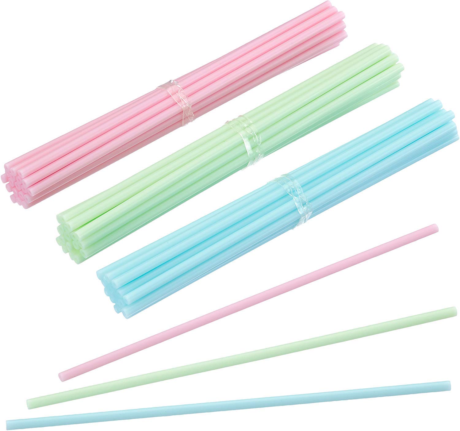 Sweetly Does It 15cm Coloured Cake Pop Sticks - Pastel Colour, Pack Of 15, Bagged with Header Card