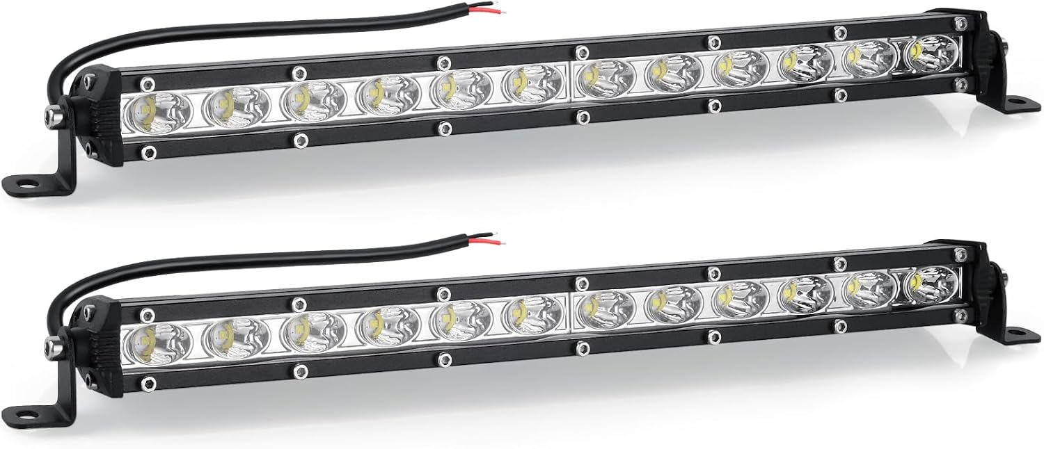 nifeida 14" Led Light Bar 80W 8000lm Single Row Led Light Bar Off Road Lights Waterproof Flood & Spot Beam Combo Light for Truck Off Road Pickup SUV ATV UTV Boats Roof Bumper