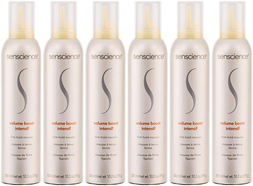 Senscience Volume Boost Intensif Firm Hold Mousse 10.2 Ounce (6 Pack)