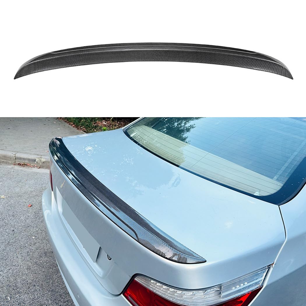 Tylny spoiler samochodowy ABS dla BMW serii 5 E60 2004 2005 2006 2007 2008 2009 2010 Spoiler dachowy bagażnika stylizacja nadwozia akcesoria zewnętrzne,Carbon Fiber Look