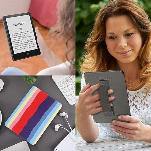 Miniatura 3 de SCSVPN Funda para Kindle Paperwhite de 6.8" 11 generación-2021 y Kindle Paperwhite Signature Edition - Funda inteligente de piel sintética duradera
