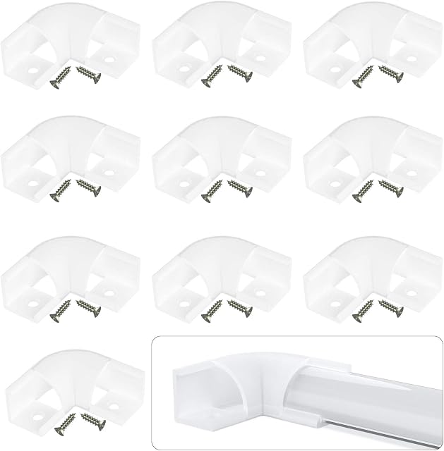 10Pcs 90 Degrees Aluminum Profile Corner Connectors for 16-17mm Slim V Shape LED Aluminum Channel, Led Profile Corner Connector, Led Strip Channel Corner, Led Diffuser Corner with 20 Pcs Screws