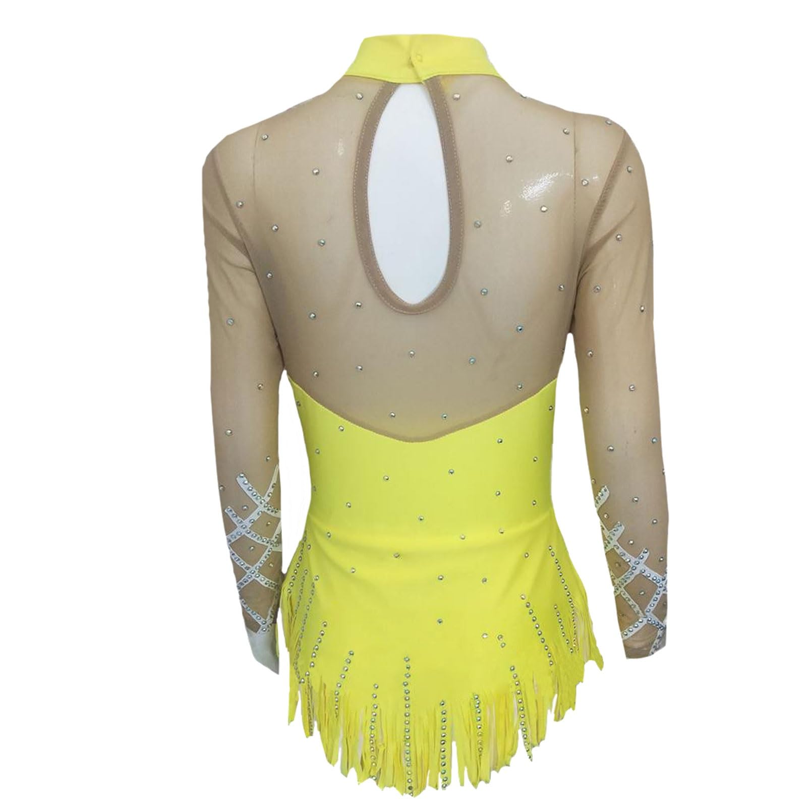 Maillot De Gimnasia Rítmica For Mujer, Uniforme De Gimnasia Rítmica For Niñas For Competición Con Diamantes Brillantes