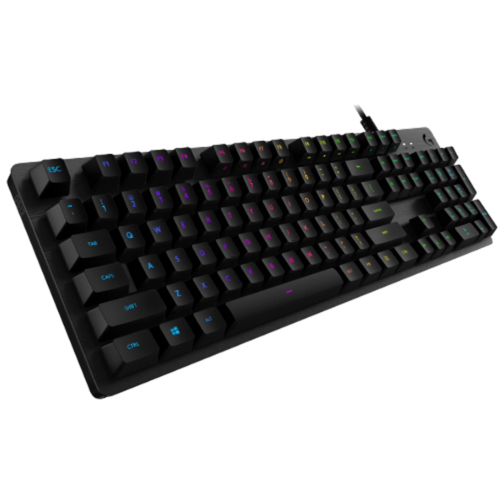 Logitech G512 mechanische Gaming-Tastatur, GX-Blue Clicky Switches, LIGHTSYNC RGB, Aluminium-Gehäuse, AZERTY-Layout, Schwarz