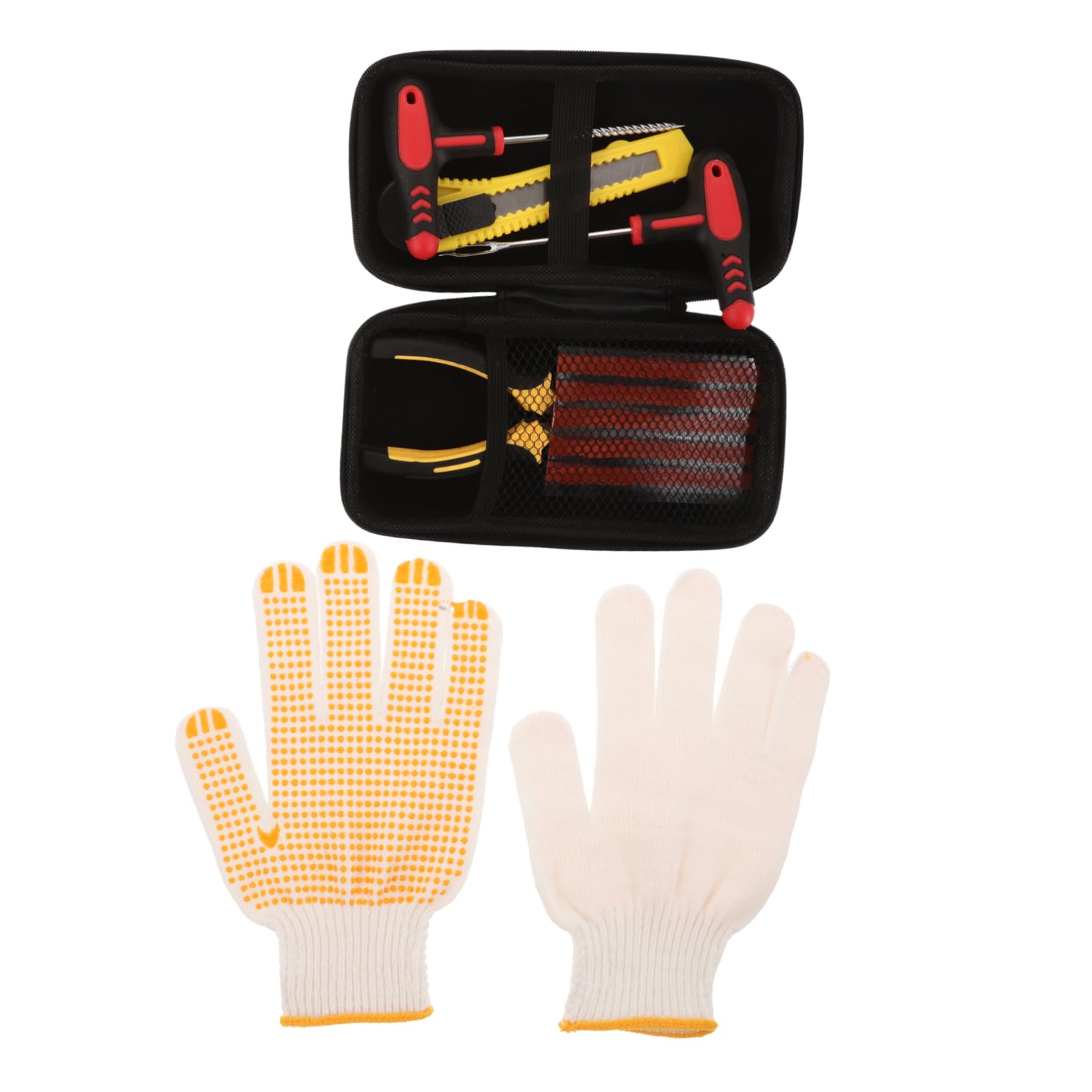 Luxshiny 1 Set Heavy Duty Tire Repair Kit for Automotive Motorcycle Bike Professional Tubeless Repair Tools with Strips