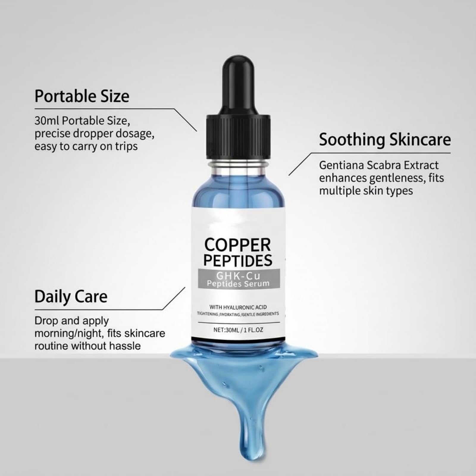 medicube glutathione glow serum Kupferpeptid-Serum GHK-Cu + Hyaluronsäure | Anti-Aging-Gesichtsserum für  Straffung, gegen Falten und intensive Feuchtigkeitspflege