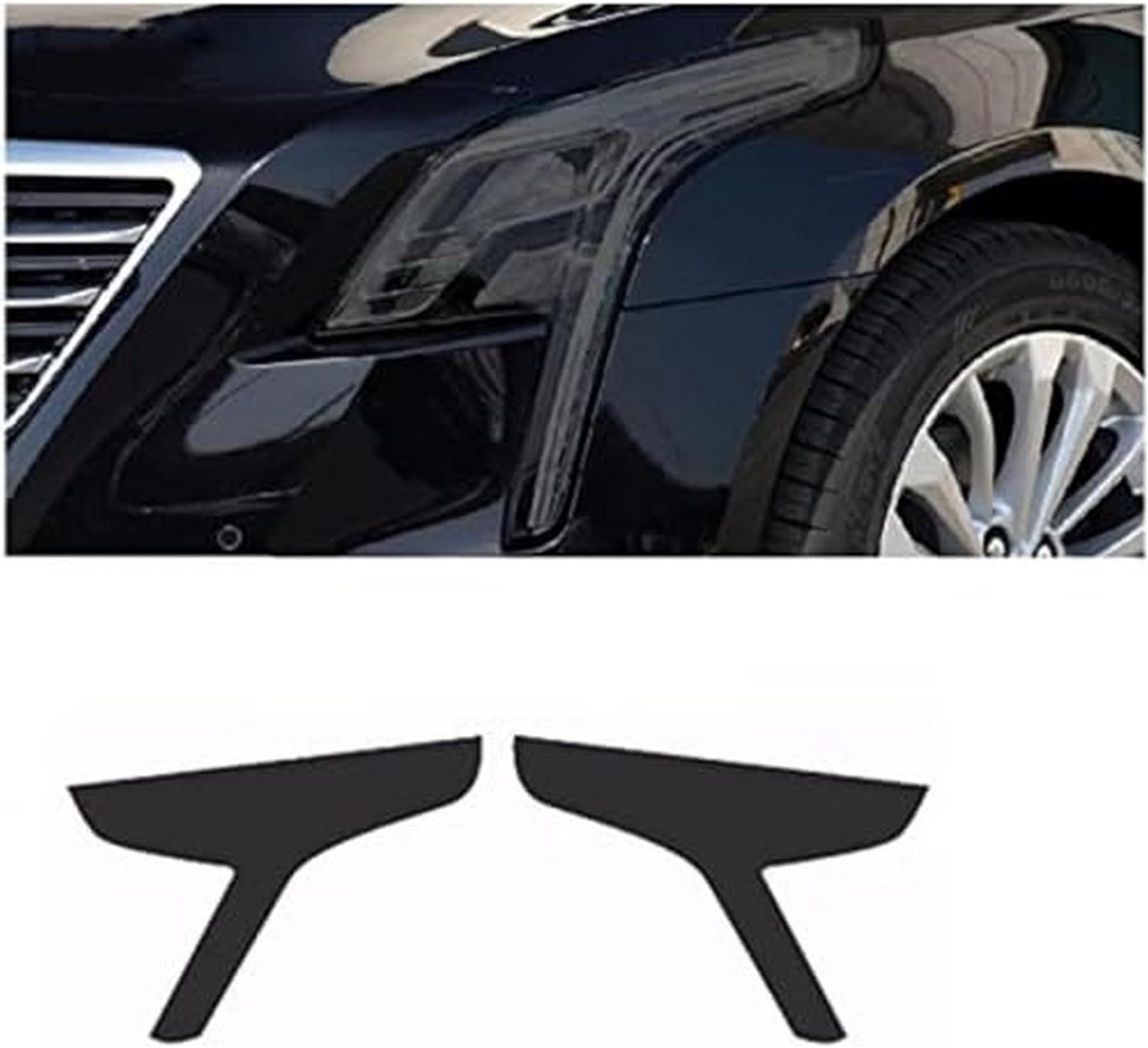 SamLng Car Front Light Film for Cadillac CT6 2016 2017 2018 Car Headlight Protective Film Front Light Transparent Blackened TPU Sticker Car Accessories Car Headlight Protective Film