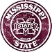 Mississippi State 12 Inch Embossed Metal Nostalgia Circular Sign