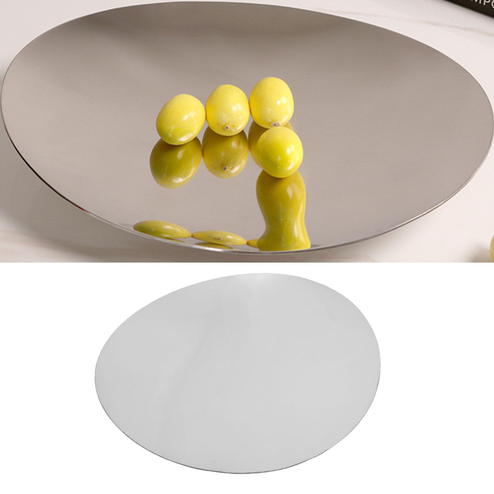 Serviertablett aus Edelstahl, Luxus Obsttablett für (L)