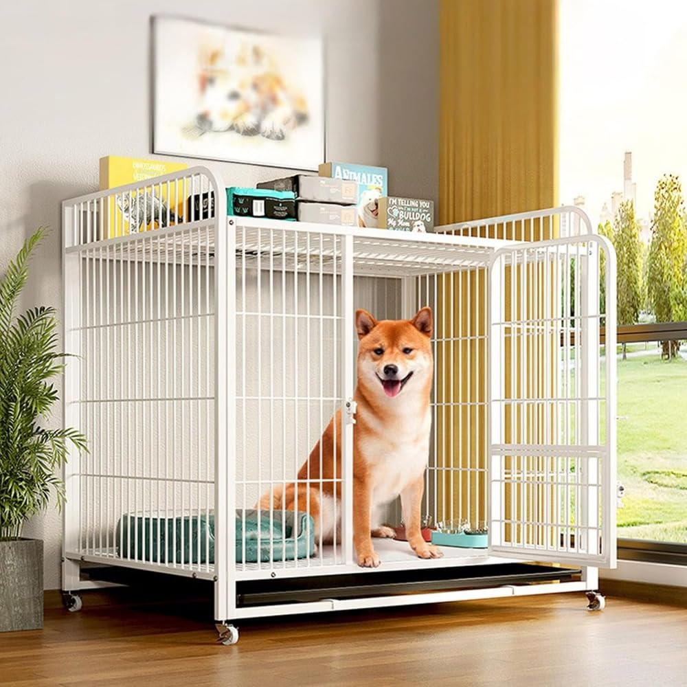 犬 ゲージ 屋根付き サークル ベーシック ペットケージ 金属材料 プッシュプル Amazon | 犬 ゲージ 屋根付き サークル ベーシック ペットケージ 金属