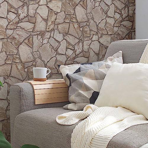 A.S. Création Tapete Steinoptik Grau Creme Terra 389343 - Vliestapete Stein - 10,05 m x 0,53 m - Made in Germany