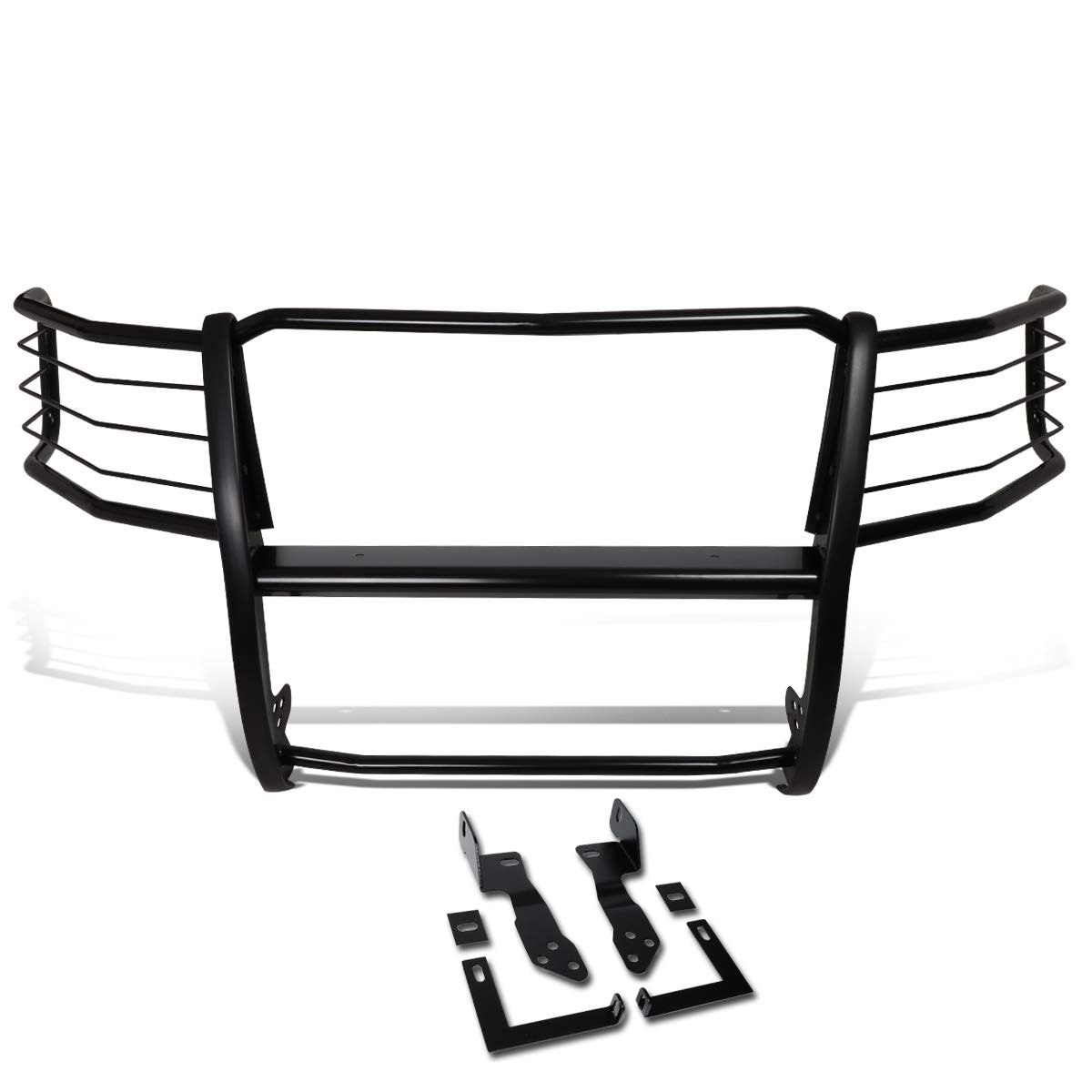 DNA MOTORING GRILL-G-076-BK Mild Steel Front Bumper Brush Grille Guard Compatible with 11-14 Silverado 2500HD/3500HD