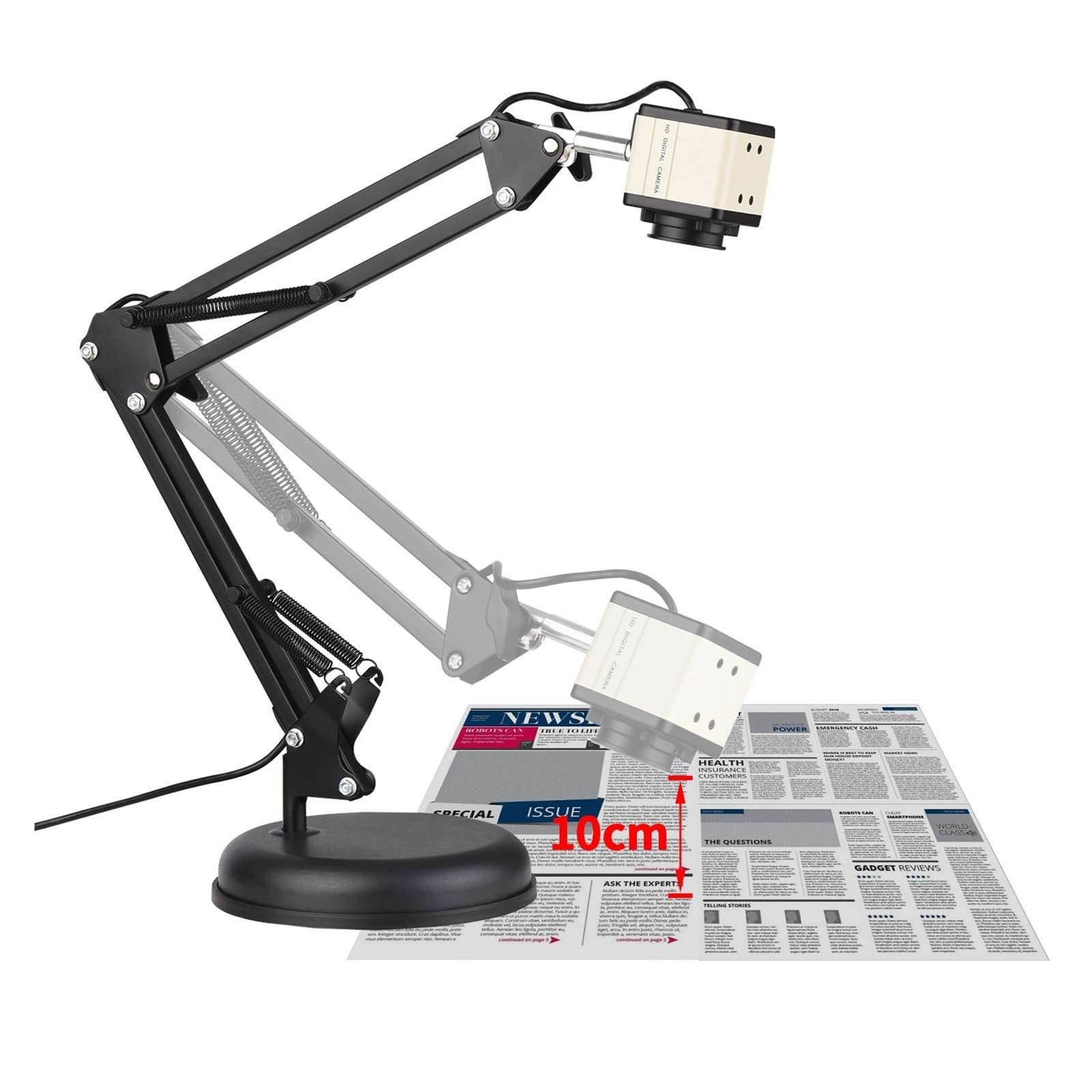 Document Scanner, A3 Document Scanner Camera & Webcam with Auto-, 8MP Webcam for Teacher Works with Mac Windows Chrome