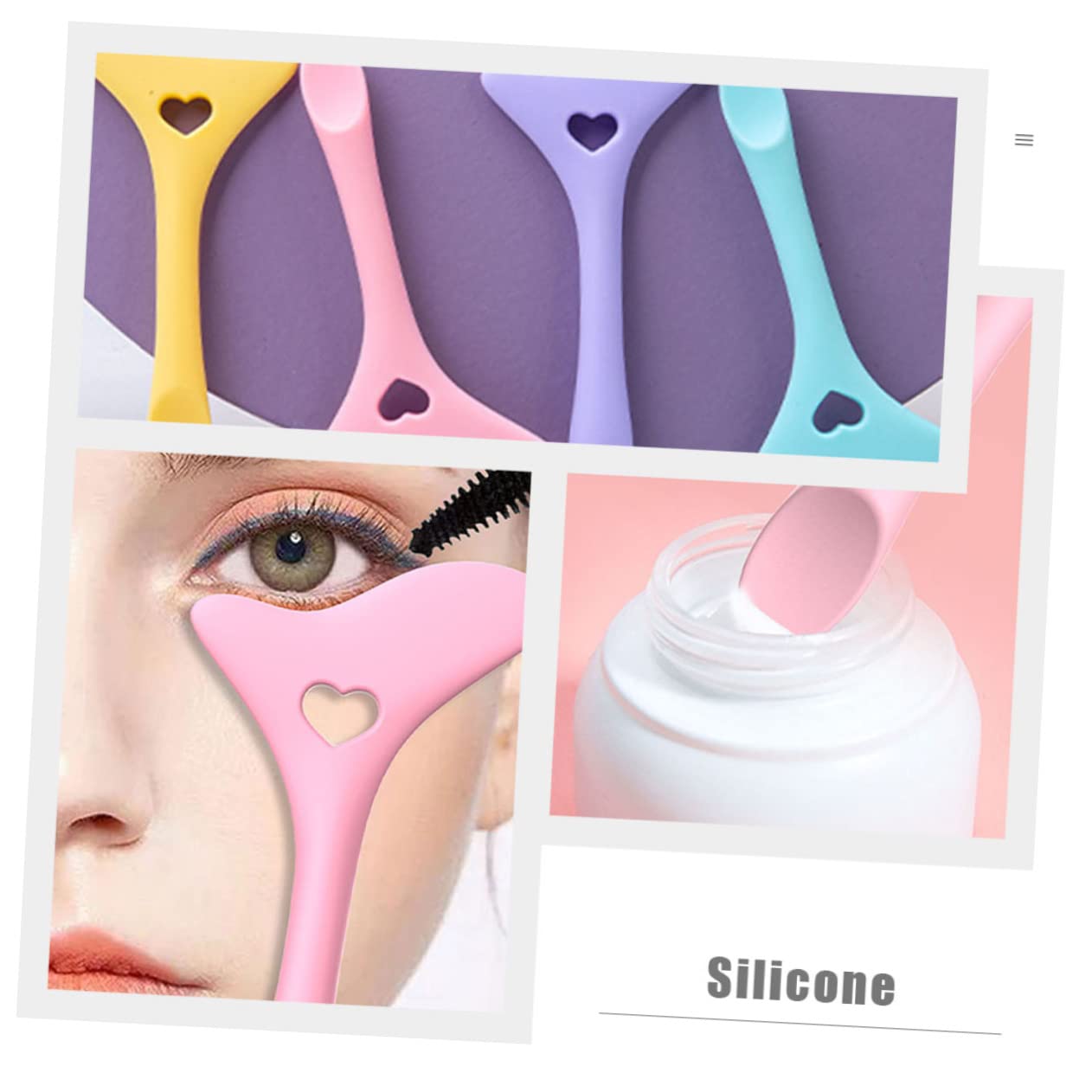 minkissy 8pezzi Stencil Per Eyeliner Silicone Strumenti Per Make up Occhi Applicatori Pratici Per Principianti e Professionisti Facili Da Usare e Multi-funzionali