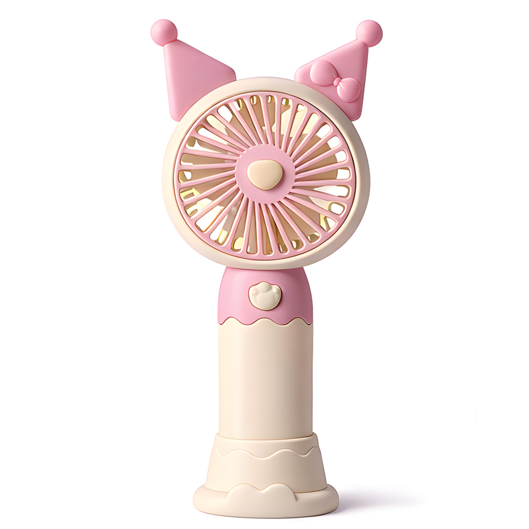 Dizaan Mini Rechargeable Fan with Mobile Stand, 3 Speed High Speed Portable Handheld Fan (Upto 6800 RPM), 2000mAh Battery | Mini Fan for Kids, Makeup, Travel, Kitchen & Office Desk (Pink)-image-45