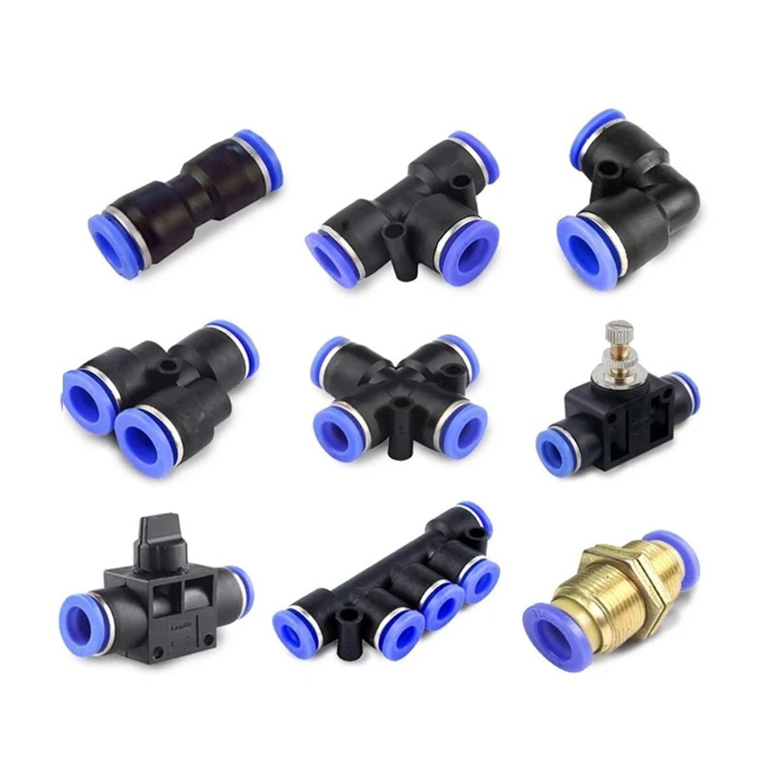 Pneumatyczne złącze rurowe szybkozłączki wąż złącza plastikowe PU PE PV PY SA PK PM HVFF 4 mm 6 mm 8 mm 1 szt. (PE, 10 mm)