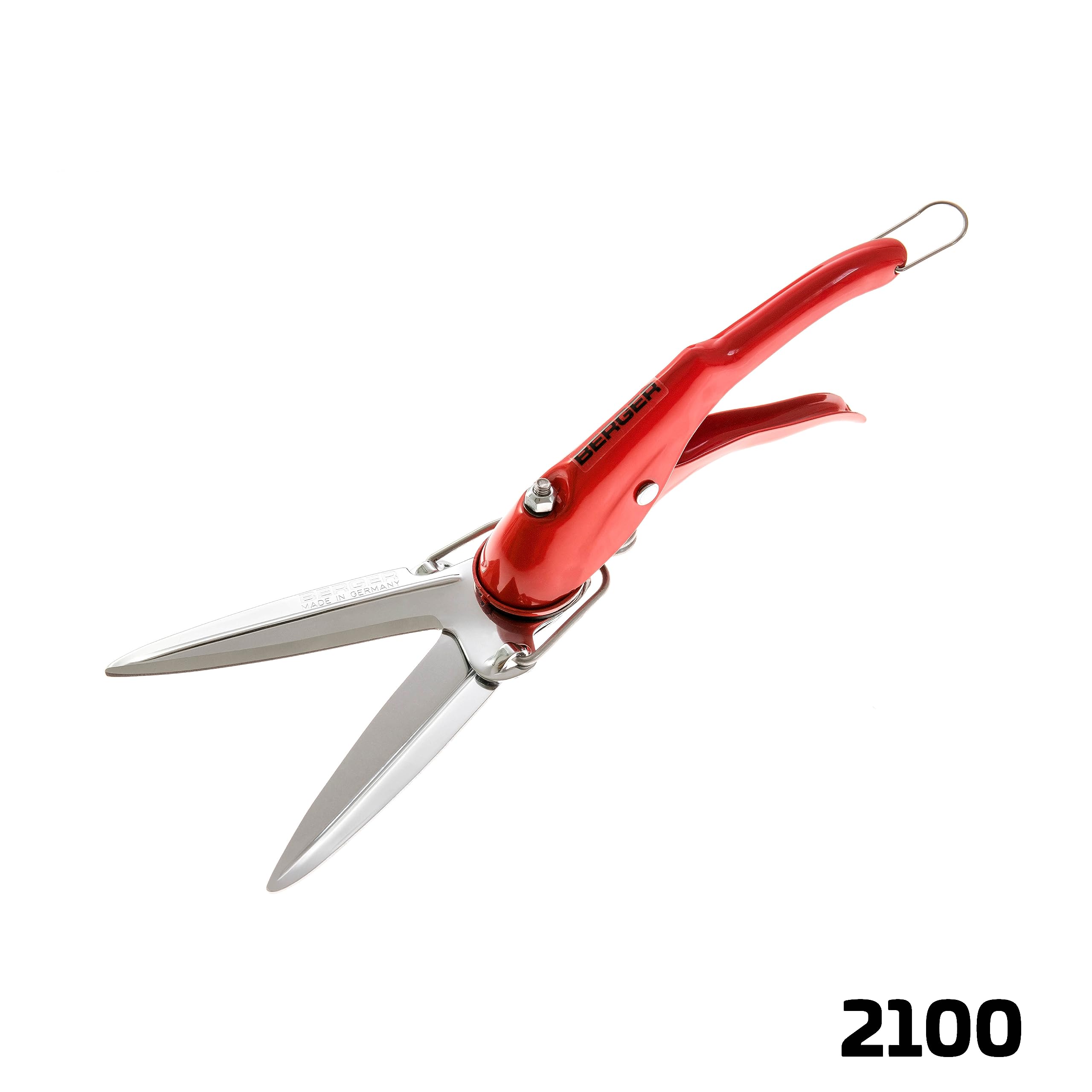 Berger Rasenkantenschere 2100 mit selbstschärfenden Klingen aus verchromten Metall