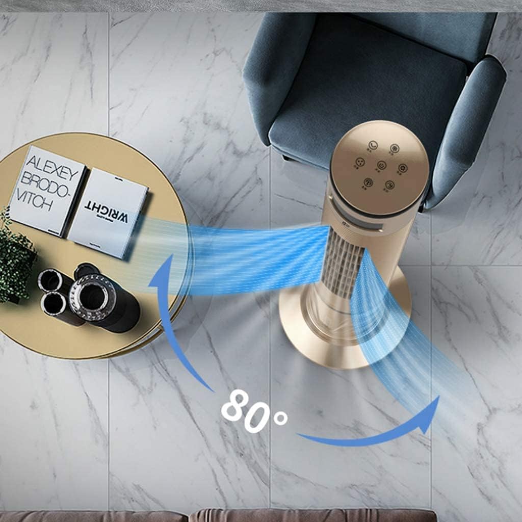 Evaporative Coolers Remote Controlled Vertical Air Cooler Oscillating Tower Fan Multiple Speeds and Fan Modes Built in Timer and Remote Control Suitable for Home Bedroom and Office