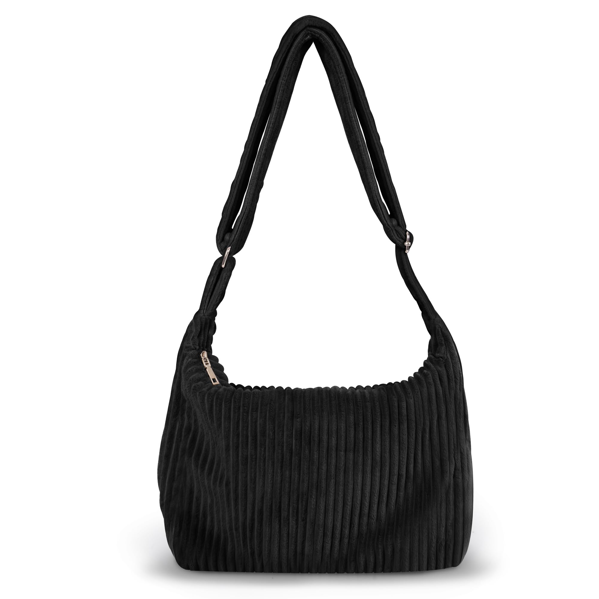 LOTEZAVA Cord Tasche Damen Lässig Hobo Handtasche Klein Umhängetasche Verstellbare Shopper Tasche Schultertasche Alltags