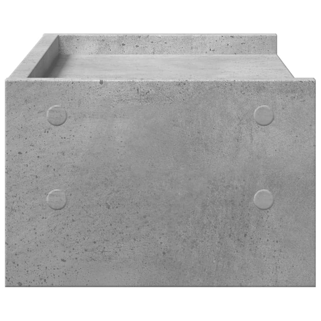 Podstawka Pod Monitor Szarość Betonu 42x24x16 cm z 2 Półkami