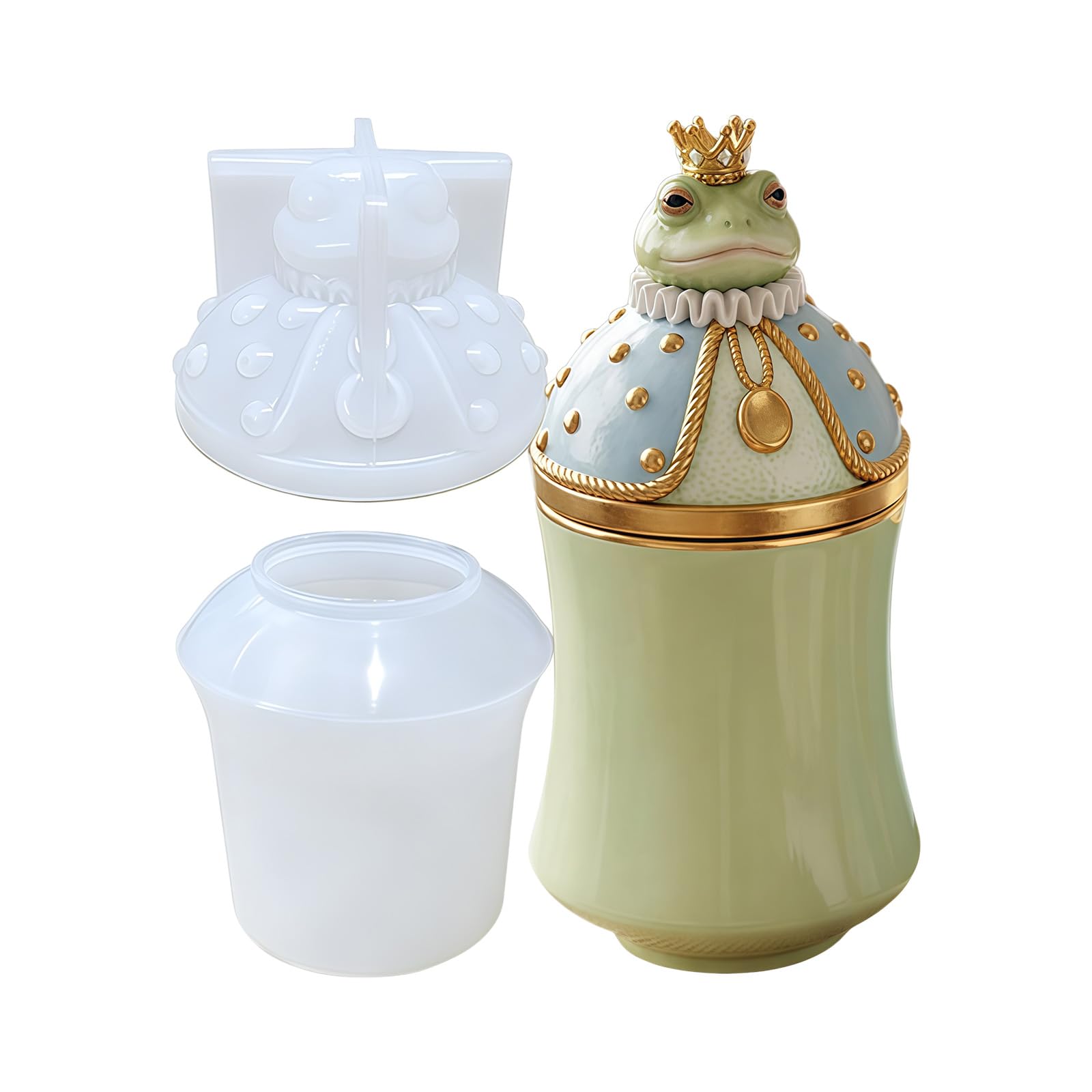 Osniyaw Multicolor Embossing Of Silicone Candle Moulds, Resin Glass Mould With Lid, Easy Demoulding For Making Candle Containers, Epoxy Resin Elastomer Cup Lid Casting