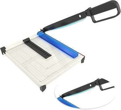 Guillotine Paper Cutter, A4 Paper and Card Cutter, 12" Cut Length Paper Slicer, Heavy Duty Paper Cutter, 12 Sheet Capacity Guillotine Paper Cutter, Paper Trimmer for Photo, Cardboard and Crafts